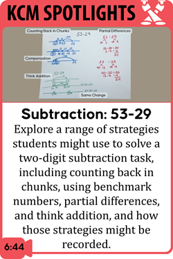 Subtraction: A Range of Strategies for Solving 53 - 29